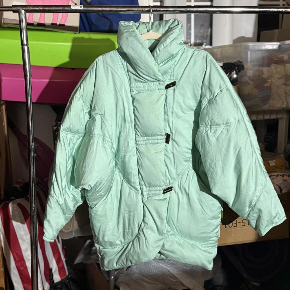 Women's Light Green Puffer Jacket